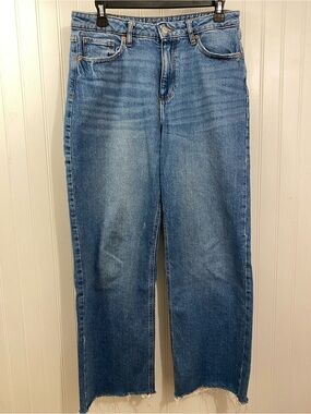 classic blue straight leg denim jeans